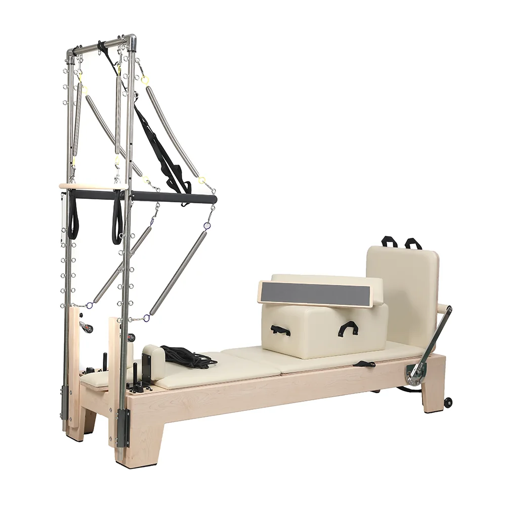 Australian-Style Reformer with Half Tower — australian-style tower layout in a complete product view