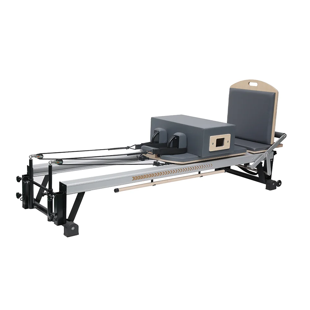 Elevated Aluminum Pilates Reformer full product view