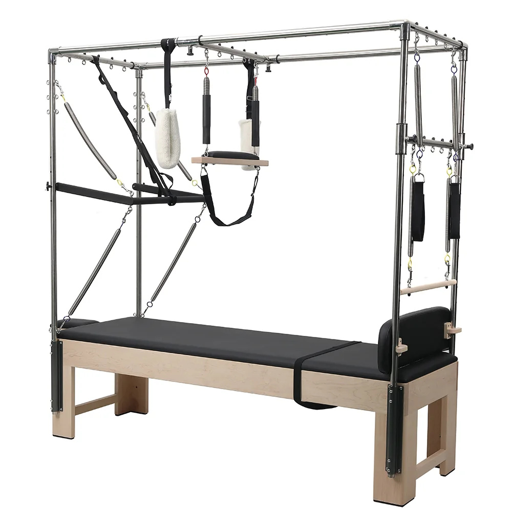 Maple Pilates Cadillac Trapeze Table — full overhead canopy in a complete product view