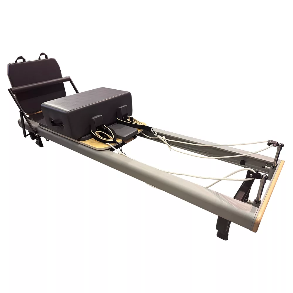 Rounded-Frame Metal Pilates Reformer full product view