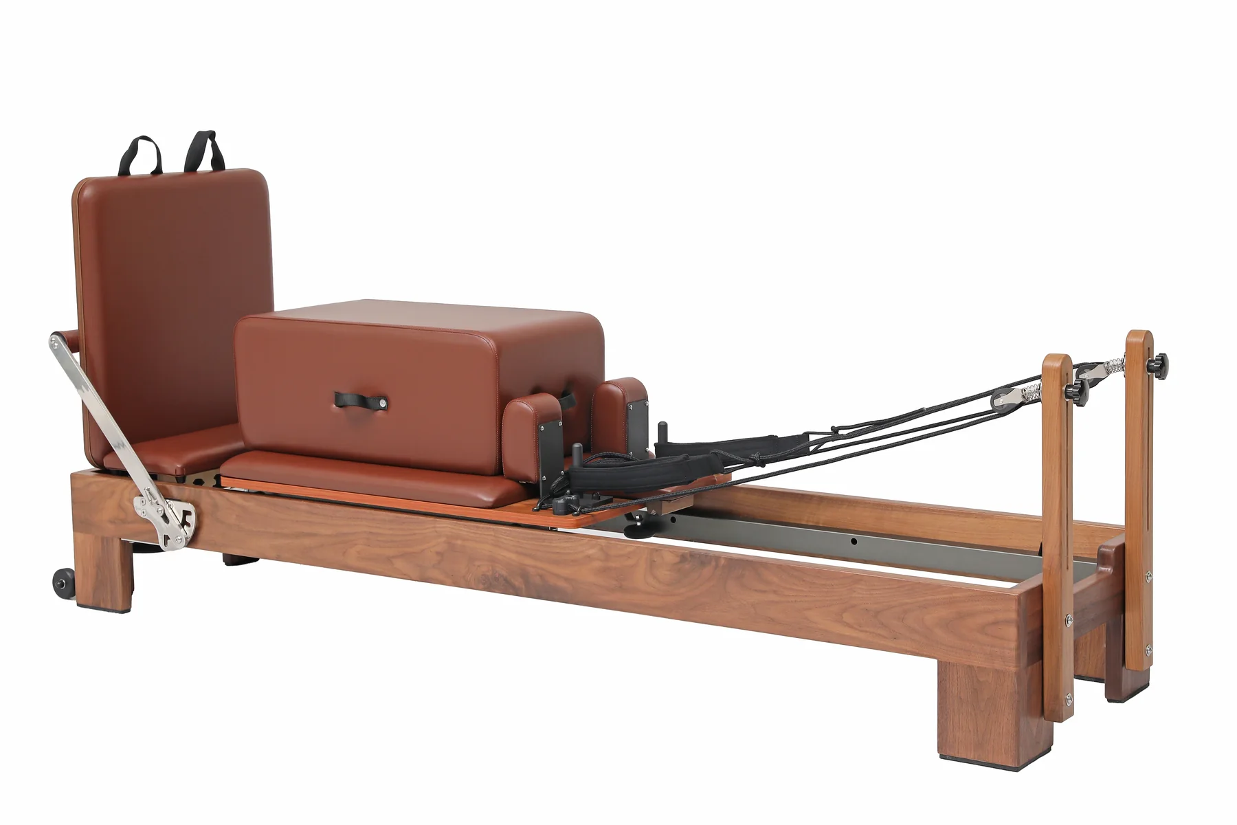 Walnut Wood Pilates Reformer full product view