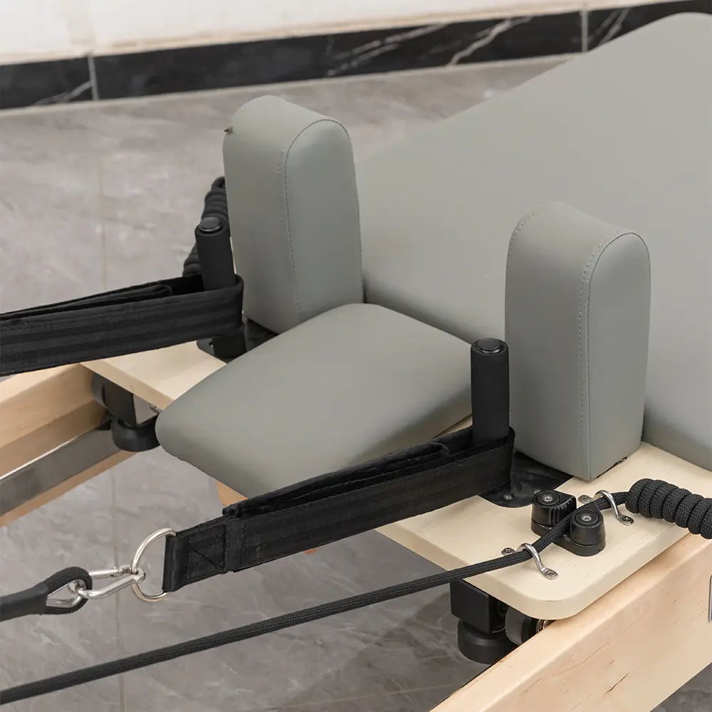 Adjustable Height Maple Pilates Reformer dimensions