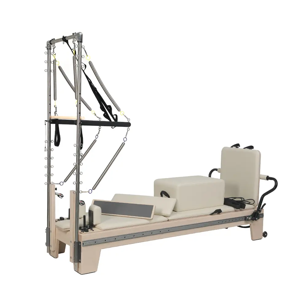 Full Track Maple Pilates Reformer With Tower