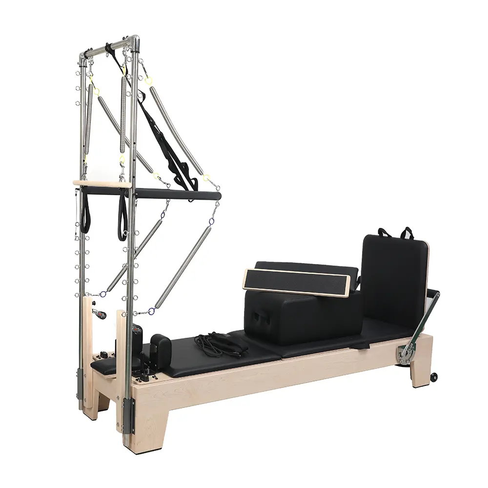 High-End Maple Pilates Reformer With Tower